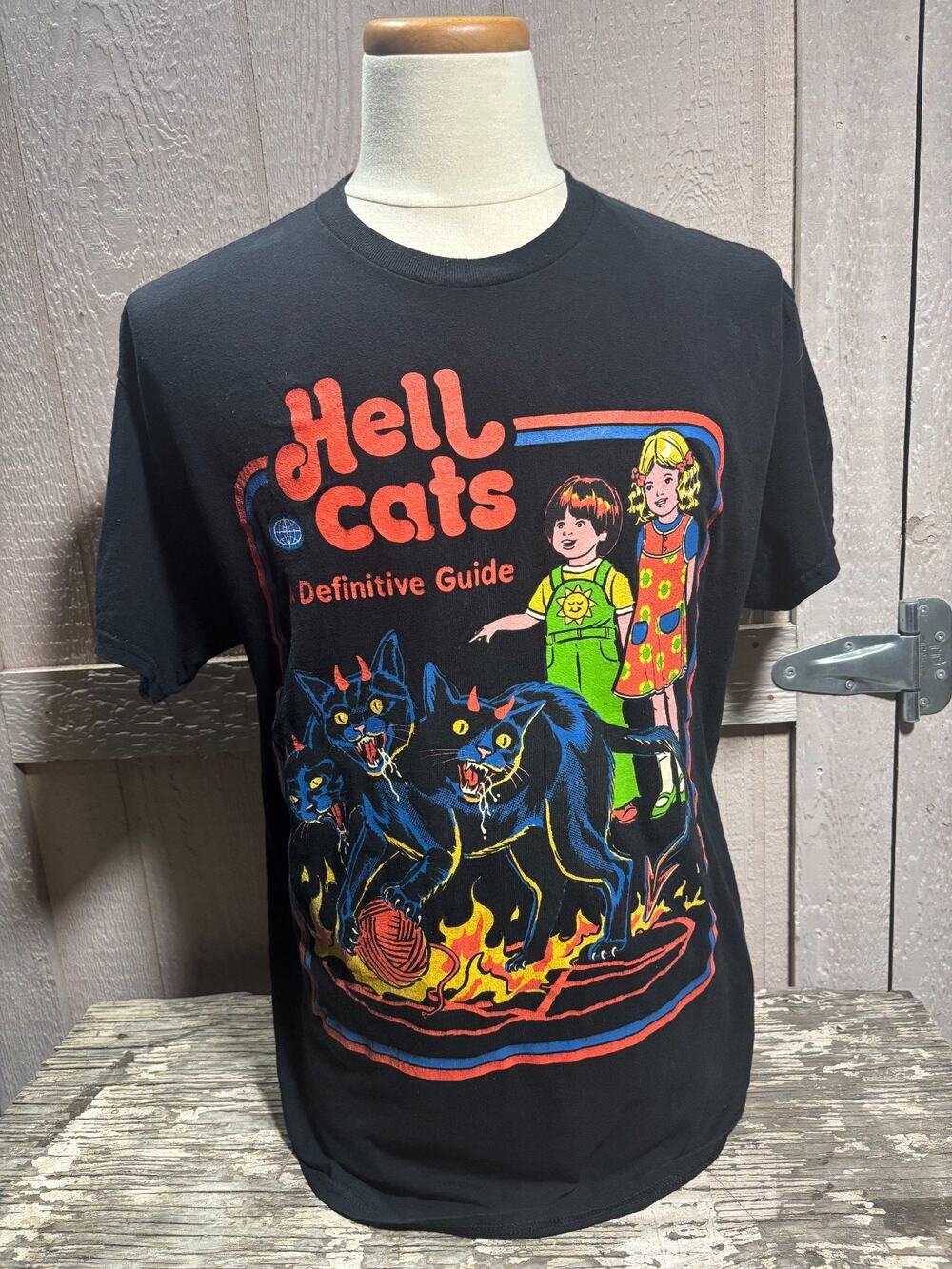 Steve Rhodes Hell Cats Black T-Shirt Size X-Large XL Vintage Horror Halloween